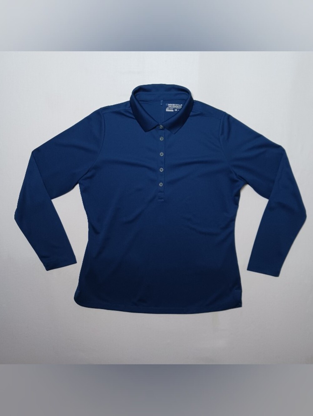 Nike Golf Womens Tour Performance Long Sleeve Polo Shirt XL Navy Dri-Fit